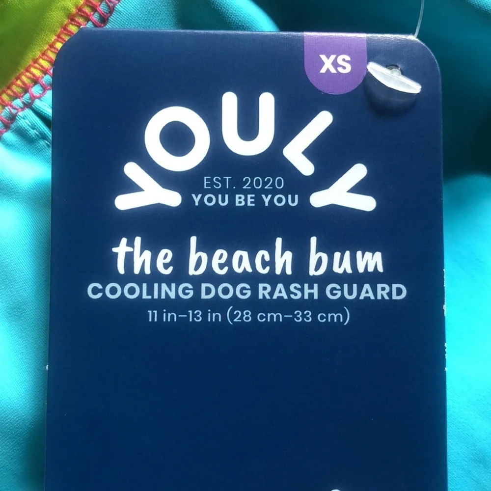 NWT YOULY Blue Cooling Rashguard for Dogs XS